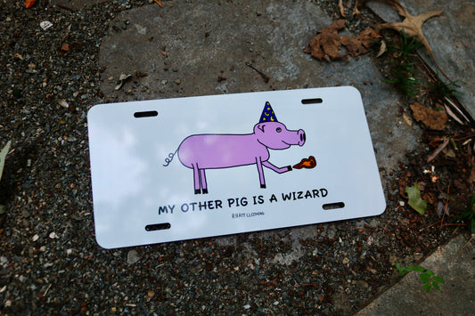 Wizard Pig Vanity License Plate